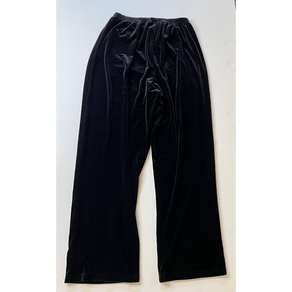 Vtg Caribou Wide Leg Pull On Velvet Pants Size L Whimsigoth Dark Fairy Grunge - Picture 2 of 11